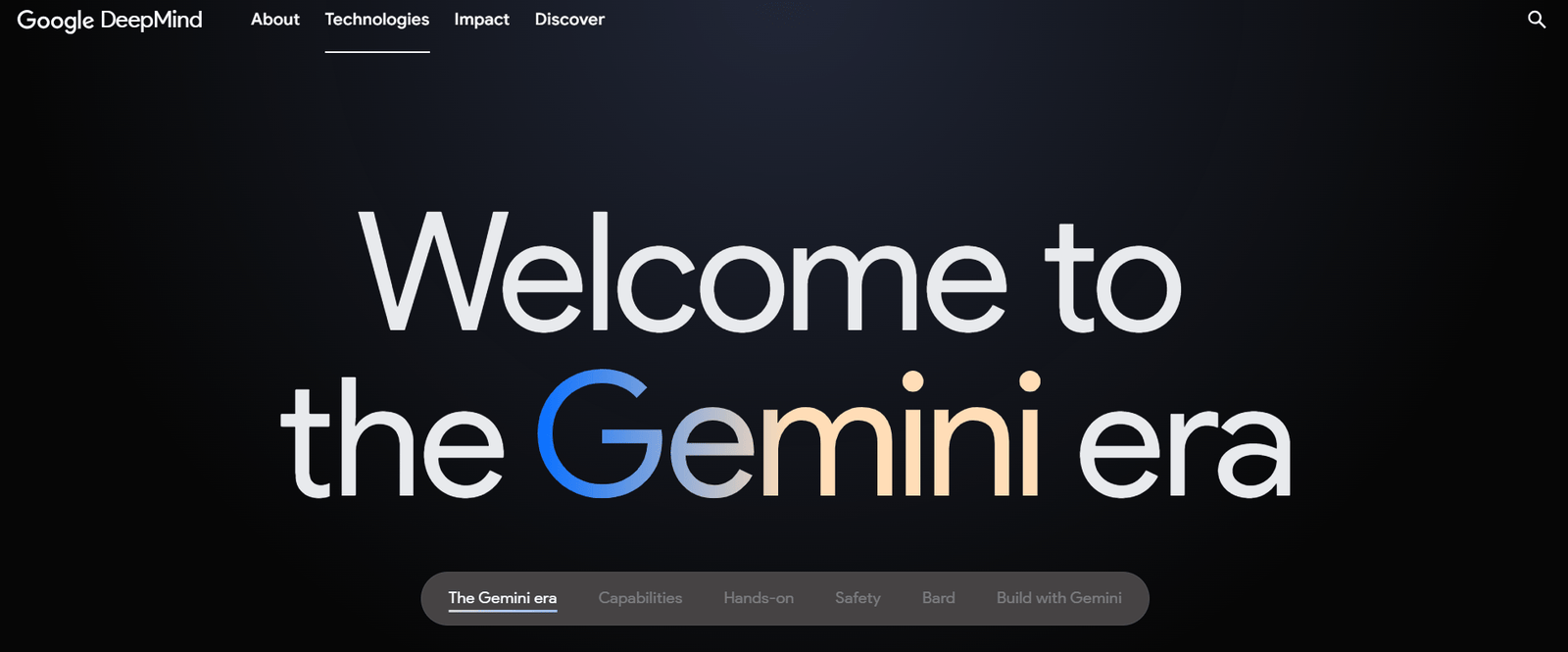 Gemini main page